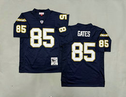 Mitchell And Ness San Diego Chargers #85 Antonio Gates Navy Throwback Stitched NFL Jersey
