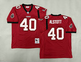 Mitchell And Ness Tampa Bay Buccaneers #40 Mike Alstott Red Throwback NFL Jersey