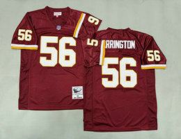 Mitchell And Ness Washington Redskins #56 LaVar Arrington Red Throwback NFL Jersey