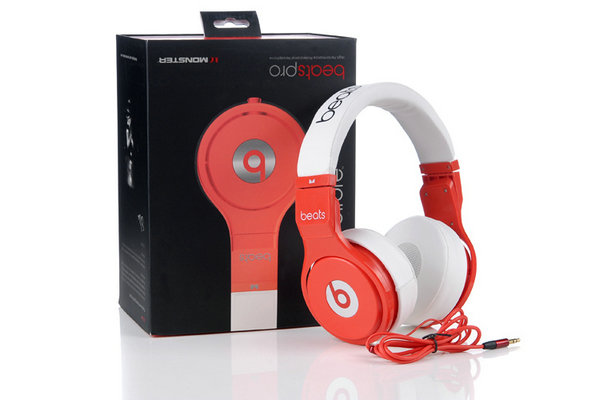 Monster beats white red