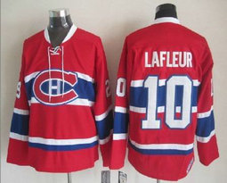 Montreal Canadiens #10 Guy Lafleur Authentic Red CH Throwback Hockey jersey
