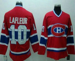 Montreal Canadiens #10 Guy Lafleur Authentic Red CH Throwback Hockey jerseys