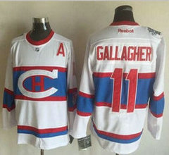Montreal Canadiens #11 Brendan Gallagher Throwback White Authentic Stitched NHL jersey