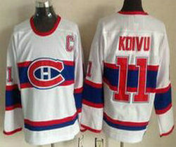 Montreal Canadiens #11 Saku Koivu White CH Throwback Authentic Stitched NHL Jersey