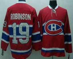 Montreal Canadiens #19 Larry Robinson Throwback Red CH Authentic Stitched NHL jersey