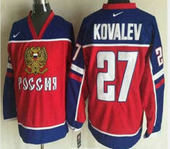 Montreal Canadiens #27 Alexei Kovalev Red Blue Nike Stitched NHL Jersey