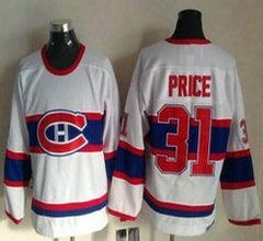Montreal Canadiens #31 Carey Price Throwback White Authentic Stitched NHL jersey