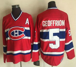 Montreal Canadiens #5 Guy Lapointe Throwback Red CH Authentic Stitched NHL jersey