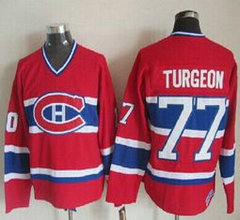 Montreal Canadiens #77 Pierre Turgeon Red Reebok Authentic Stitched NHL jersey