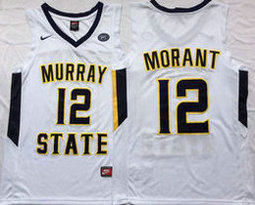 Murray State Racers #12 Murray State White Basketball Stitched College Jersey
