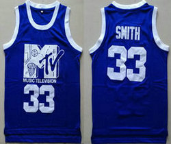 Music Television MTV #33 Will Smith Blue Stitched Movie Jersey