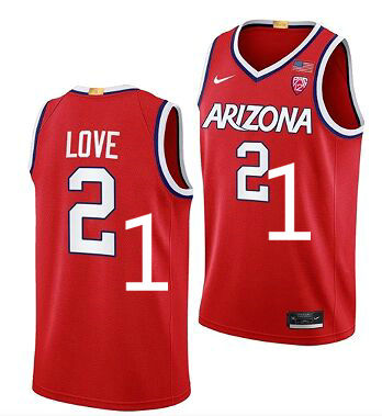 NCAA Arizona Wildcats #1 Caleb Love jersey
