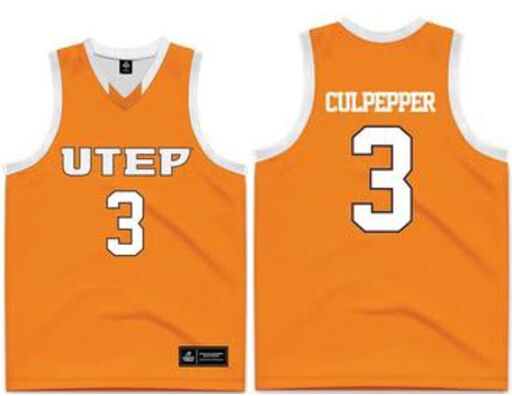NCAAB #3 UTEP Randy Culpepper jersey