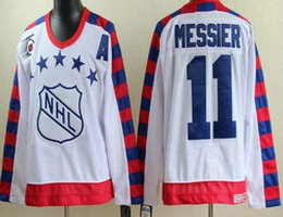 NHL 1992 All-Star #11 Mark Messier White 75TH Throwback CCM Jersey