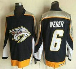 Nashville Predators #6 Shea Weber Navy Blue 1998-99 Throwback CCM Vintage Authentic Stitched NHL Jersey