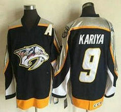Nashville Predators #9 Paul Kariya Navy Blue 1998-99 Throwback CCM Vintage Authentic Stitched NHL Jersey
