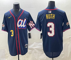 National League #3 Babe Ruth Blue 2025 All-Star Baseball Jersey