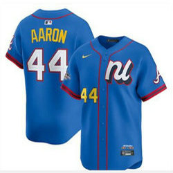 National League #44 Hank Aaron Blue 2025 All-Star Baseball Jersey