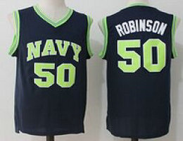 Navy Midshipmen #50 David Robinson Navy College Basketball Jersey