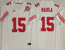 Nebraska Huskers #15 Dylan Raiola White F.U.S.E College Football Jersey