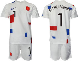 Netherlands #1 STEHELENBURG Away 2022 World Cup National Soccer Jersey
