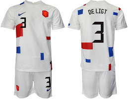 Netherlands #3 DE LIGT Away 2022 World Cup National Soccer Jersey