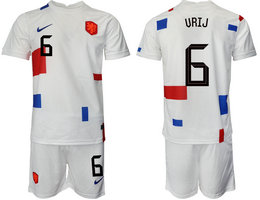 Netherlands #6 URIJ Away 2022 World Cup National Soccer Jersey