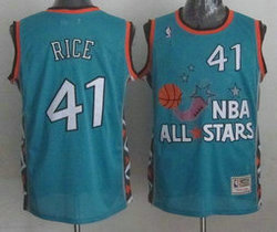 New Orleans Pelicans Mitchell And Ness #41 Glen Rice Light Blue 1996 All Star Charlotte Hornets NBA Jersey
