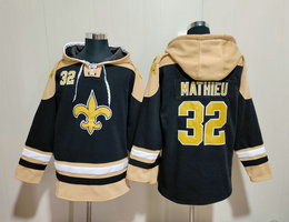 New Orleans Saints #32 Tyrann Mathieu 2023 All Stitched Hooded Sweatshirt