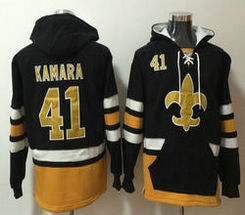 New Orleans Saints #41 Alvin Kamara Black All Stitched Hooded Sweatshirt