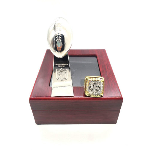 New Orleans Saints 2009 NFL one ring + one trophy set