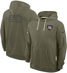 New York Giants Olive 2025 Salute To Service Pullover Hoodie