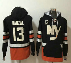 New York Islanders #13 Mathew Barzal All Stitched Hooded Sweatshirt