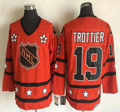 New York Islanders #19 Bryan Trottier Orange Throwback 2016 All star Authentic Stitched NHL Jerseys