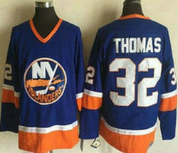 New York Islanders #32 Thomas Baby Blue CCM Throwback Stitched NHL Jersey