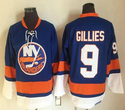 New York Islanders #9 Clark Gillies Blue Throwback CCM Authentic Stitched NHL jersey