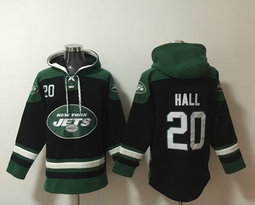 New York Jets #20 Breece Hall Black NFL Stitched Hoodies