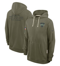 New York Jets Olive 2025 Salute To Service Pullover Hoodie
