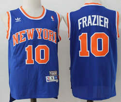 New York Knicks #10 Walt Frazier Royal Blue Throwback Authentic Stitched NBA jerseys