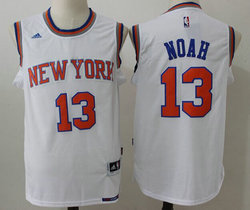 New York Knicks #13 Joakim Noah White Authentic Stitched NBA jerseys