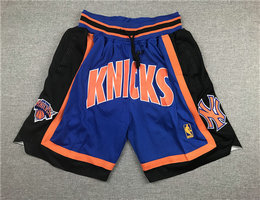 New York Knicks Blue With Pocket NBA Shorts