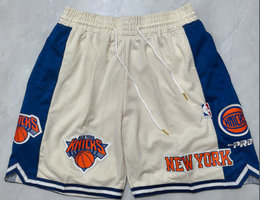 New York Knicks White NBA Shorts