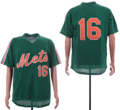 New York Mets #16 Dwight Gooden Green BP Mesh Throwback Authentic Stitched MLB jersey
