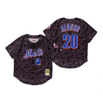 New York Mets #20 Pete Alonso Charcoal BAPE x Mitchell & Ness Authentic Stitched MLB Jersey