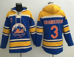 New York Mets #3 Curtis Granderson Blue Hoodie