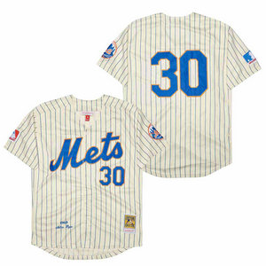New York Mets #30 Nolan Ryan Cream 1969 Throwback Stitched MLB Jersey