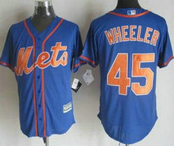 New York Mets #45 Zack Wheeler Royal Blue Game Authentic Stitched MLB jersey