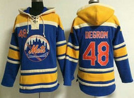 New York Mets #48 Jacob DeGrom Blue Hoodie