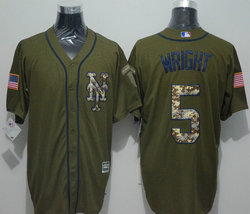 New York Mets #5 David Wright Green Salute to Service Authentic Stitched MLB jersey