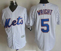 New York Mets #5 David Wright White (Blue Strip) Game Authentic stitched MLB jersey